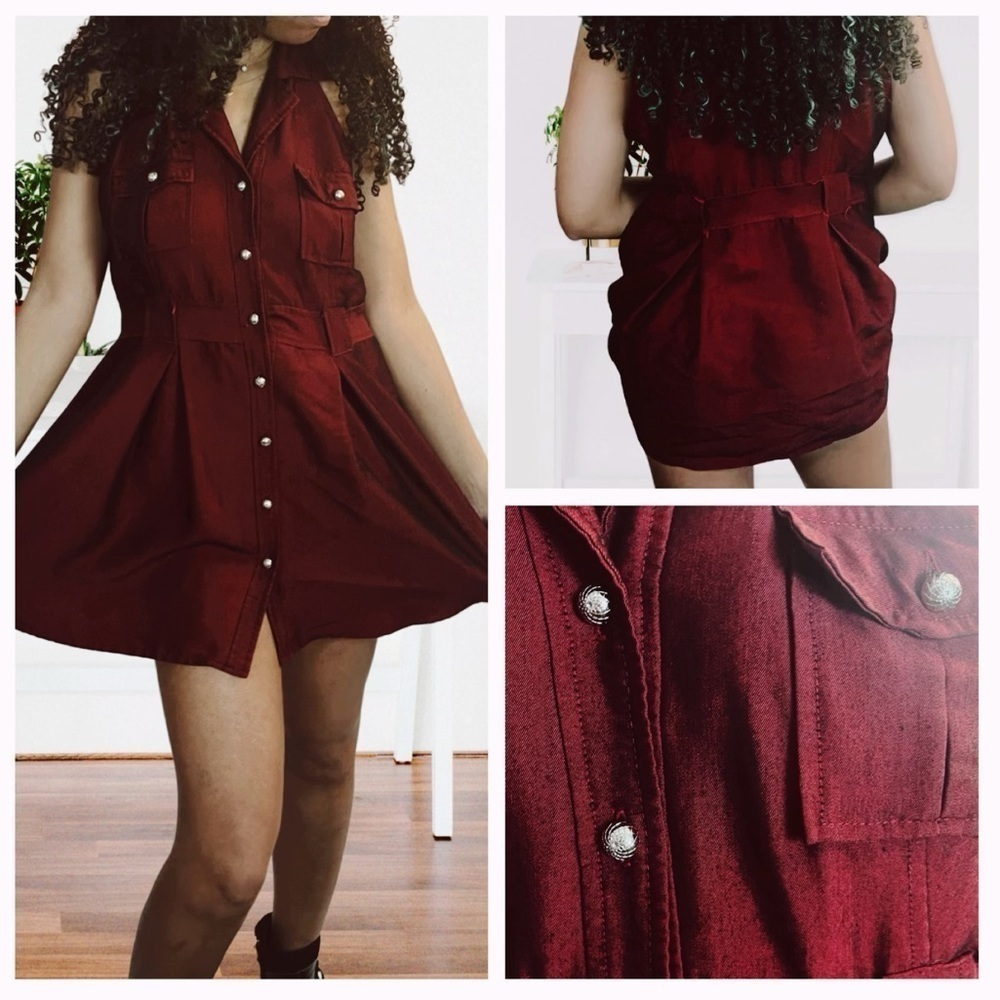 She's Cool Junior's Roll Tab Sleeves Button Down Tunic